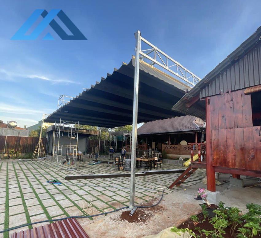 Thi công mái che nhà hàng chuyên nghiệp ở Vũng Tàu - Đội thợ nhiều kinh nghiệm